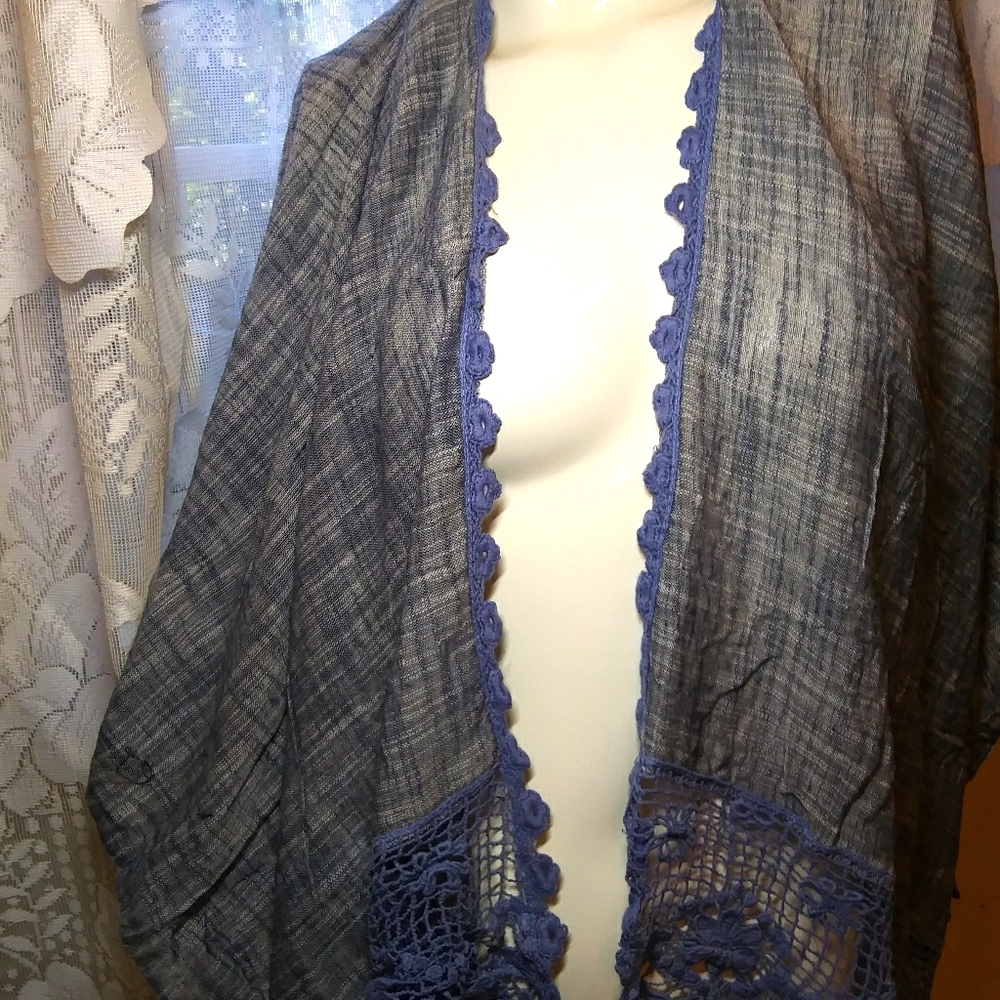 Crochet Detail Shawl Scarf